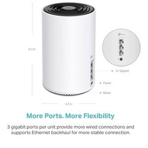 TP-Link Deco XE75 Blue and White Wi-Fi 6E Router